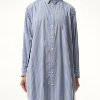 Sacai Cotton Poplin Stripe Dress