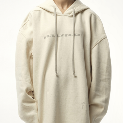 Rick Owens Drkshdw Hollywood Peter Hoodie in Natural/pearl Natural / Xs