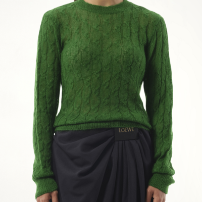 Loewe Knit Sweater in Green / Xs