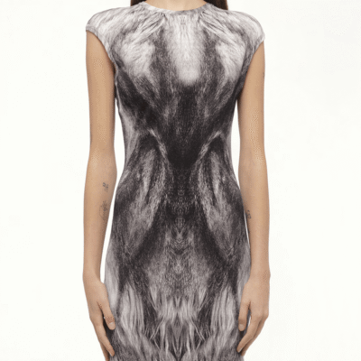 Alexander Mcqueen Dress in Black/white Black / M