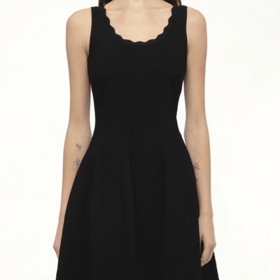 Alexander Mcqueen Emb Rose Mini Dress in Black / S