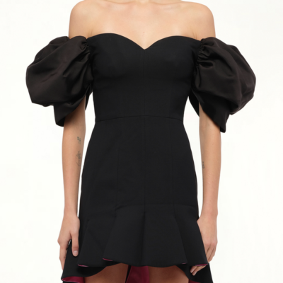 Alexander Mcqueen Wool Silk Dress in Black / It 40