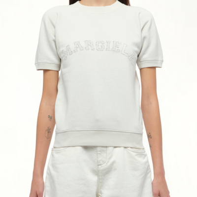 Maison Margiela Margiela Short Sleeve Sweatshirt in Butter Yellow / Xs