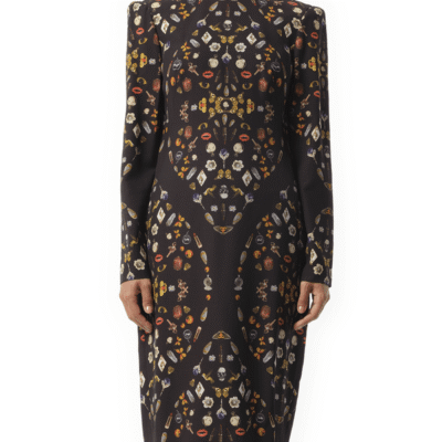 Alexander Mcqueen Obsession Print Dress Black / 36