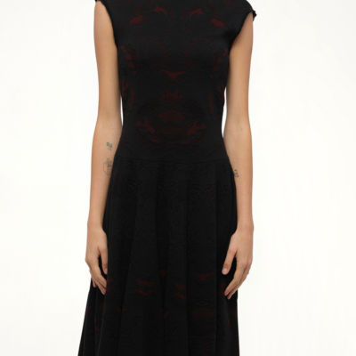 Alexander Mcqueen Amq - Flower Lace Dress in Black046 Black / L
