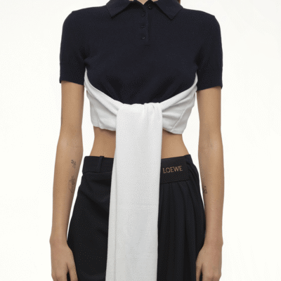Loewe Polo Sweater in Navy/ecru Navy / Xs