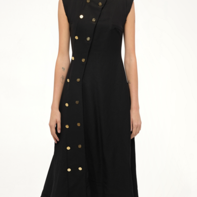 Loewe Gold Button Sleeveless Dress