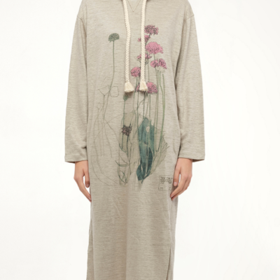 Loewe Hoodie Botanical Dress in Beige / S