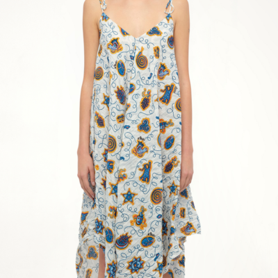 Loewe X Paula Prt Strappy Dress in White / 34