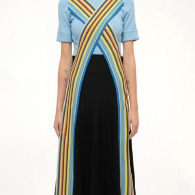 Loewe Stripe Bands Dress in Blue / S