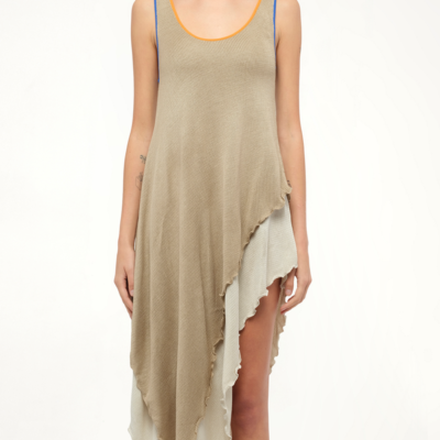 Loewe Tank Top Knit Dress in Sand Brown / Xs
