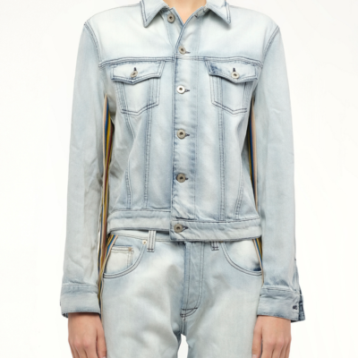 Loewe Stripe Band Denim Jacket in L Blue / 36
