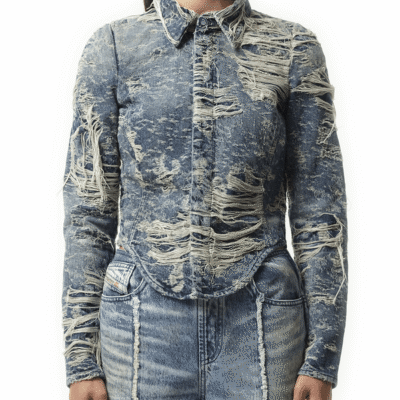 Diesel De-Madeline Distressed Denim Shirt