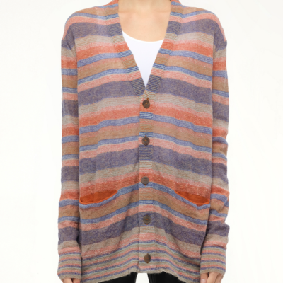 Loewe X Paula Stripe Cardigan in Multicolour / S