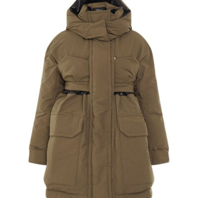 Sacai Padded Jacket with Hood in Beige / 1