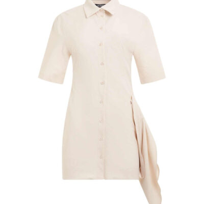 Jacquemus Camisa Dress in Ivory White / 34