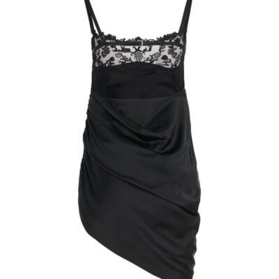 Jacquemus Brodee Lingerine Dress in Black / 34