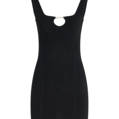Jacquemus Sierra Lingerie Mini Dress in Black / 34