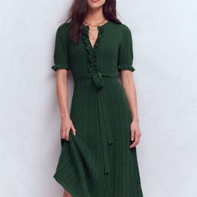 Boden Women's Henley Frill Knitted Dress