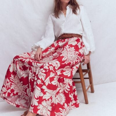 Boden Abigail Poplin Maxi Skirt
