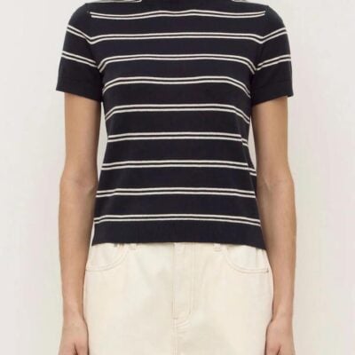 Assembly Label Allison Stripe Cotton Cashmere Tee