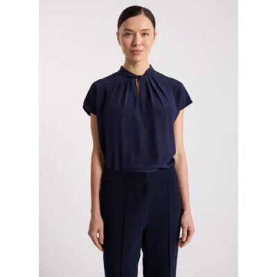 David Lawrence Sabrina Silk Mix Top