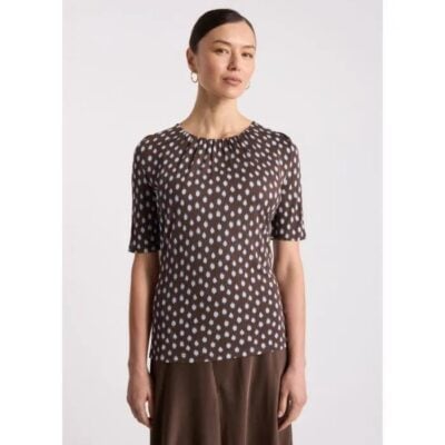 David Lawrence Maika Pleat Front Jersey Top