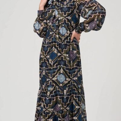 Loobies Story Loobie's Story Regalia MIDI Dress — Olive
