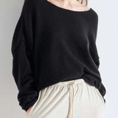 American Vintage Damsville Slouchy Boat Neck Jumper