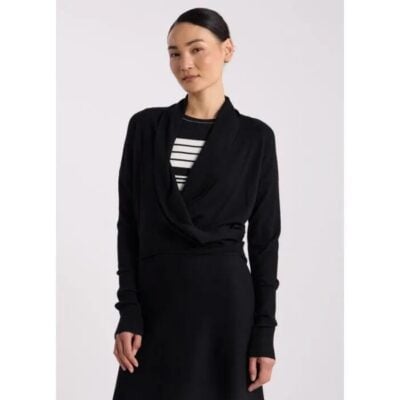 David Lawrence Grayson Merino Wrap Cardigan
