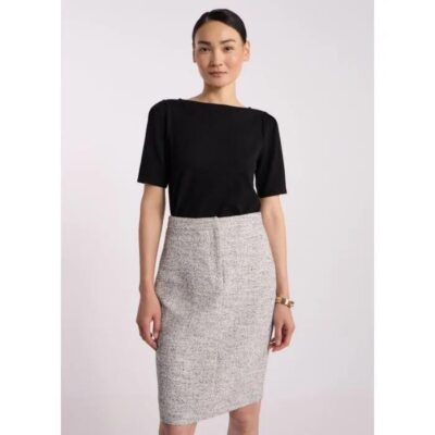David Lawrence Solana Textured Jersey Top