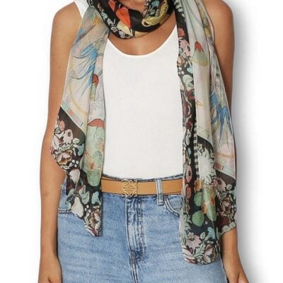 The Artist Label The Artists Label Folk Still Life Silk Scarf — Print