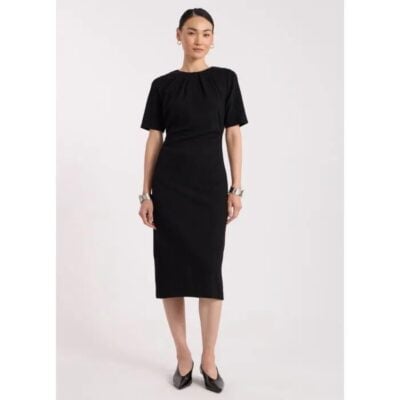 David Lawrence Solana Textured Jersey Dress