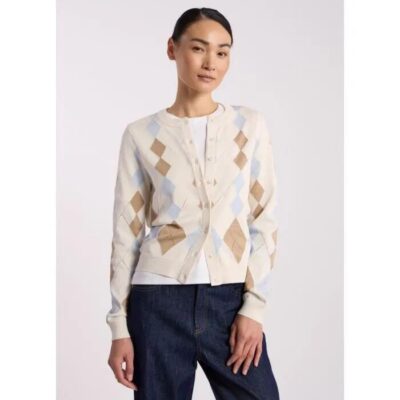 David Lawrence Huntley Cotton Argyle Cardigan