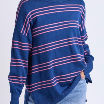Elm Hailey Stripe Knit — Navy