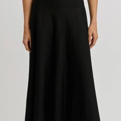 Toorallie A-line MIDI Skirt — Black