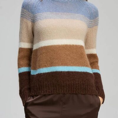 Zaket & Plover Kid Mohair Lines Crew