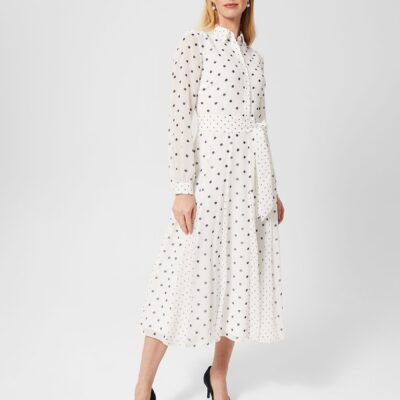 Hobbs Cream Lucilla Dress