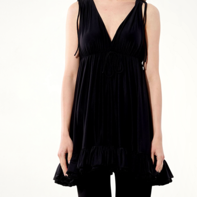Balenciaga Babydoll Top in Black / 40