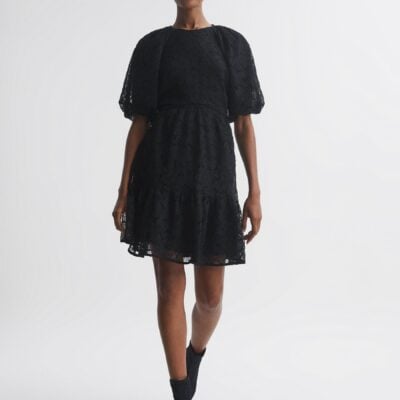 Florere Lace Puff Sleeve Mini Dress