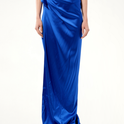 Balenciaga Wrap Skirt in Blue / 38