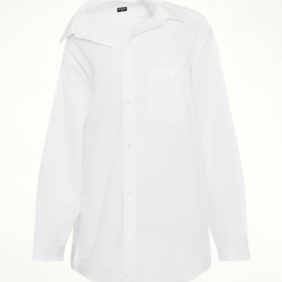 Balenciaga Off Shoulder Shirt in White / Xxs