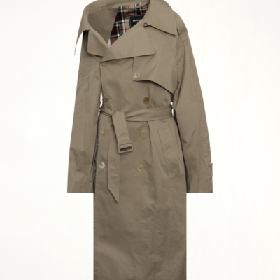 Balenciaga Off Shoulder Trench Coat