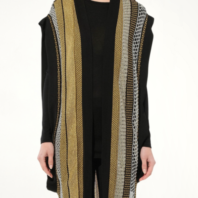 Balmain Sleeveless Cardigan Knit in Black / 36