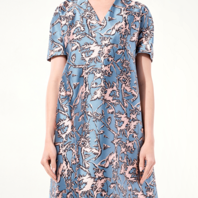 Balenciaga Satin Silk Dress in Multicolor Multicolour / 38
