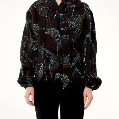 Balenciaga Crepe Shirt in Black / 34