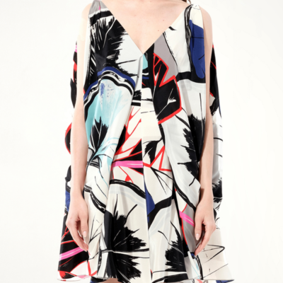 Balenciaga Ethereal Dress in Multicolor Multicolour / 36