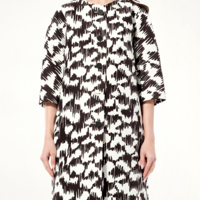 Balenciaga Coat in Black/white Black / 36