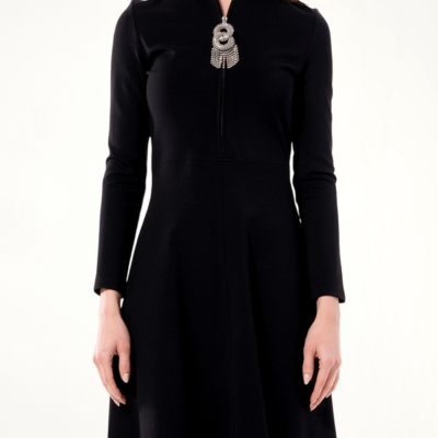 Balenciaga Bijou Skater Dress in Black / 36