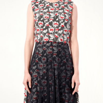 Balenciaga Jacquard Dress in Multicolor Multicolour / 38